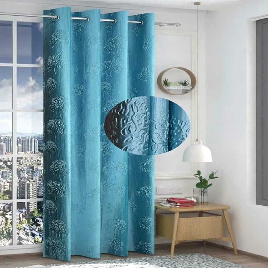 Fresh From Loom Window Curtains 6 Feet Long High Tenacity Yarn Polyester Punch Curtains Premium