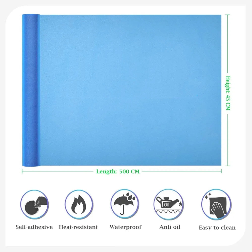 Jaamso Royals Vinyl Pvc Abstract Self Adhesive Peel and Stick Wall Sticker Wall Paper 500CM X 45CM