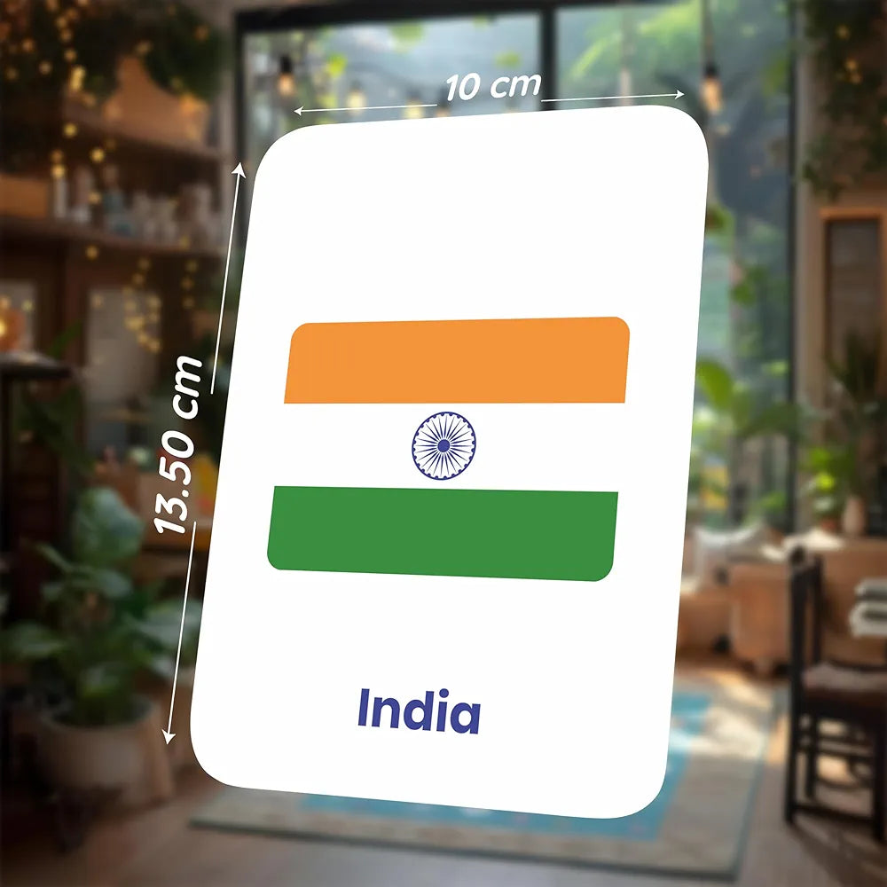 SPARTAN KIDS® Premium Country Flags Flash Cards for Kids | Easy & Fun Way of Learning