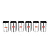Sumeet Stainless Steel Mirror Finish Circle Shape Heavy Gauge Glass set of 6 Pcs 6.5cm