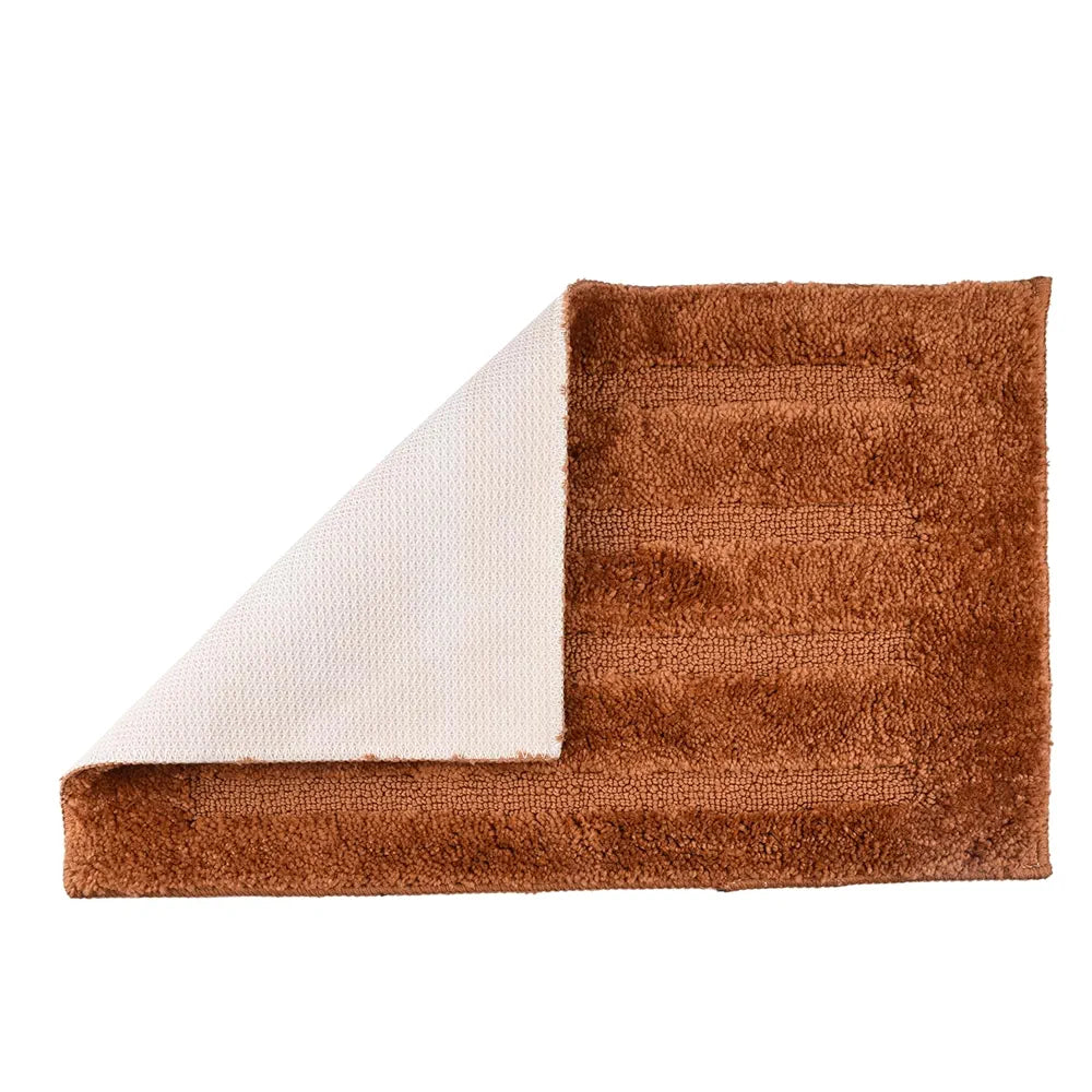 Kuber Industries Door Mat 4 Striped Doormat Velvet Entrance Mat Golden