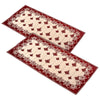 Kuber Industries Rectangular Floral Print Cotton Table Runner for Dining and Center Table Set of 2 Maroon