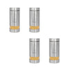 Femora Metallic Clear Glass Kitchen Storage Jar | 1300 Ml | Set of 4