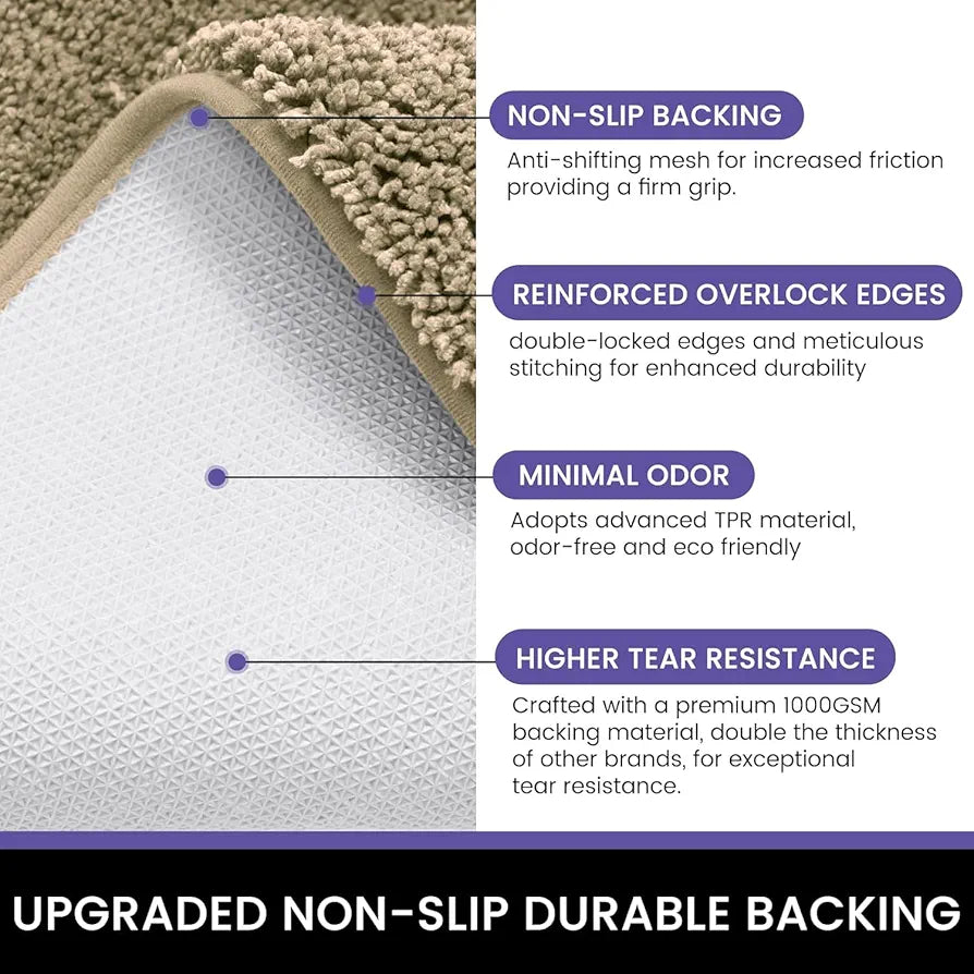 Luxe Home Bath Mat Super Soft Anti Skid Newman Mats for Bathroom Colour Gold