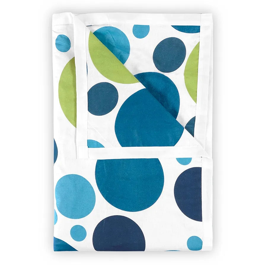 Divine Casa 120 GSM Cotton Printed Soft Lightweight Winter Dohar AC Blanket for Single Bed Size TC - 120 Colour Blue Grotta