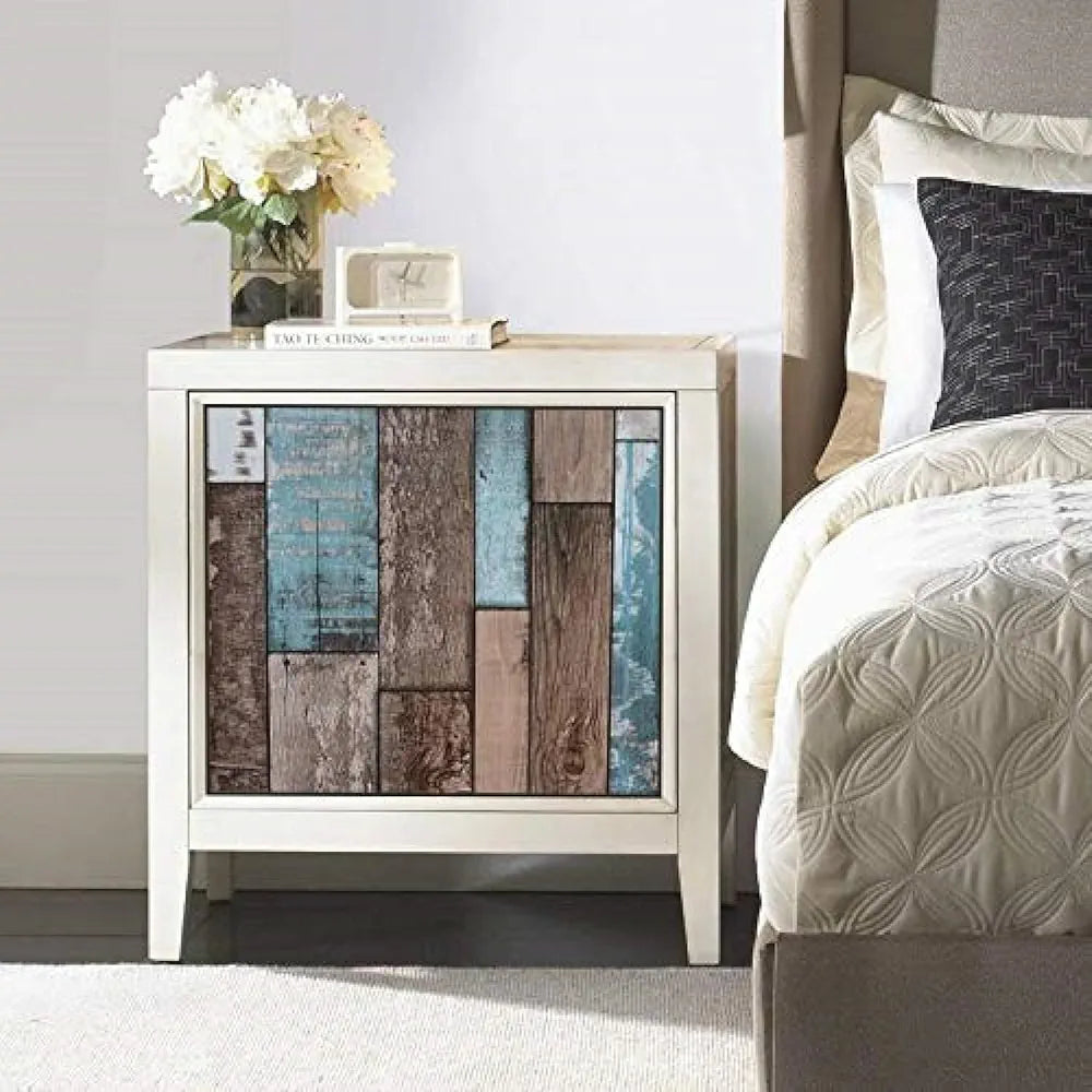 Jaamso Royals Dark Vitange Wood Strips Peel and Stick Wallpaper