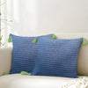 Urban Space Waffle Cotton Cushion Cover Set of 2 Cushion Covers for Sofa, Bedroom, Living Room Waffle Navy