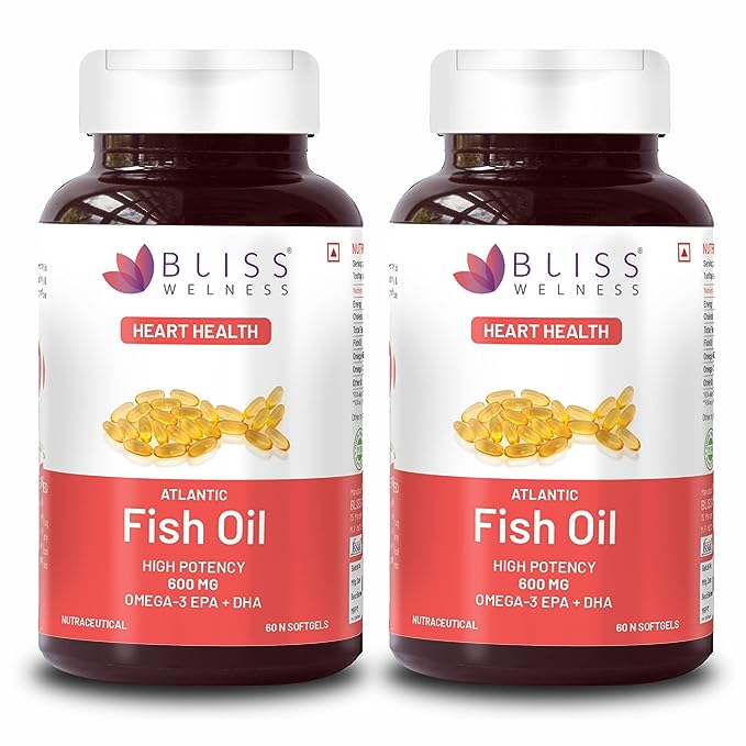Bliss Welness Omega 3 Arctic Sea Fish Oil Triple 3X Strength - 60 tabs