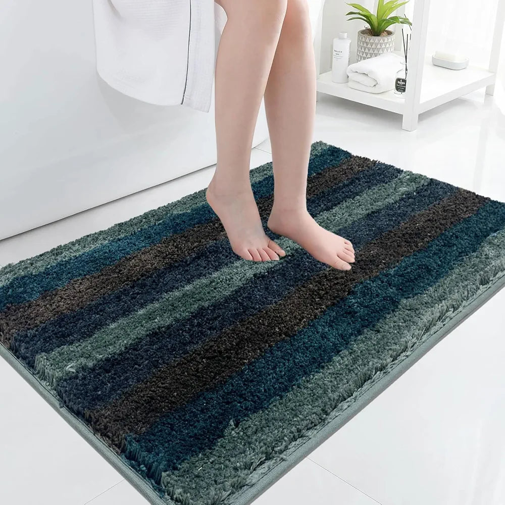 Luxe Home Jericho Doormat 2500 GSM Super Soft Microfiber Anti-Skid Mat Colour Burnt Green 60x90 cm