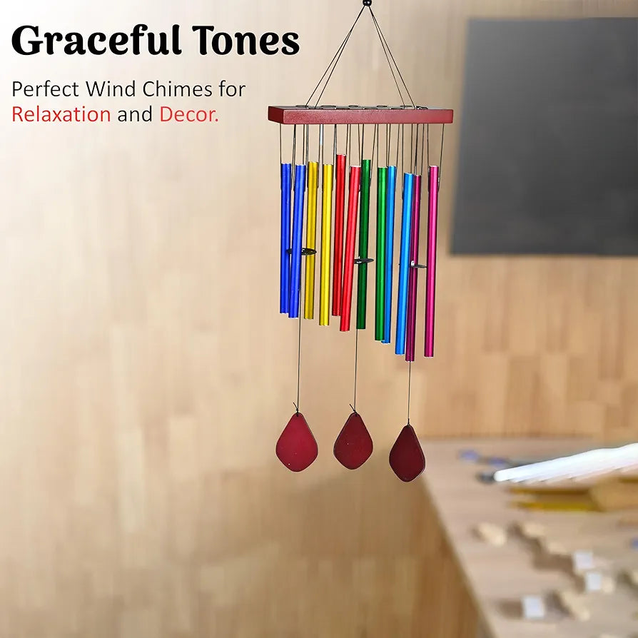 Zaicus Colorful Wind Chime Metal Hanging Bells Wind Chime-025