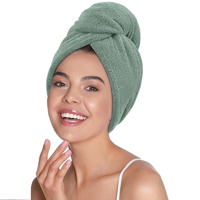 Mush Bamboo Hair Towel Ultra Soft Absorbent & Anti Microbial Hair Wrap