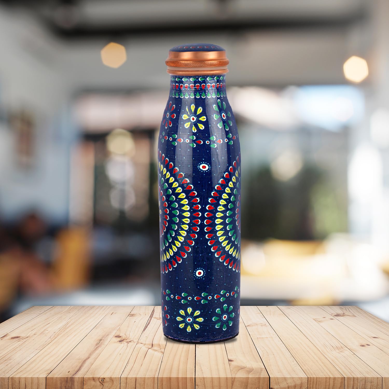 Cello Cop-pura Good Earth Copper Water Bottle | 1000ml | Mandala