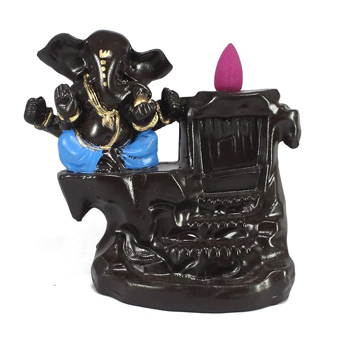 Ecraftindia Ganesha Smoke Scented Backflow Cone Incenses | Blue
