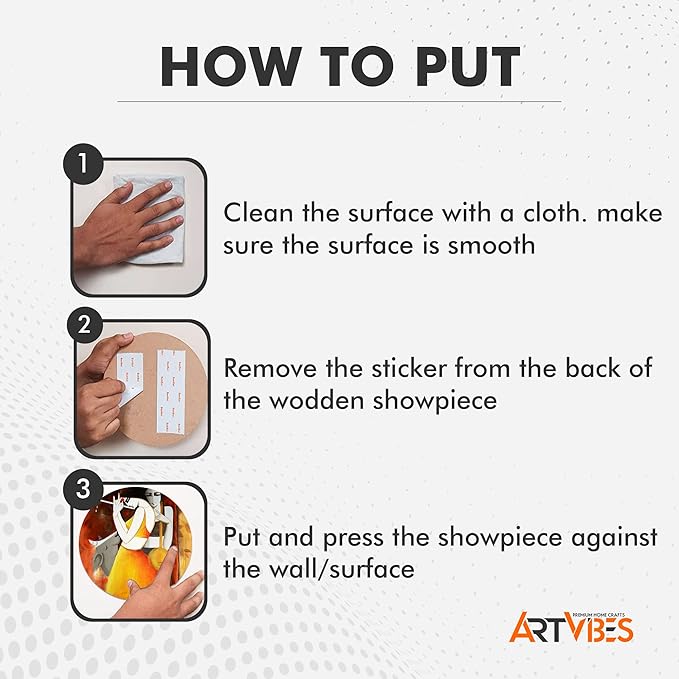 Artvibes Designer MDF Wooden Wall Hanging Decoration Item for Home | Pack of 11 Pieces