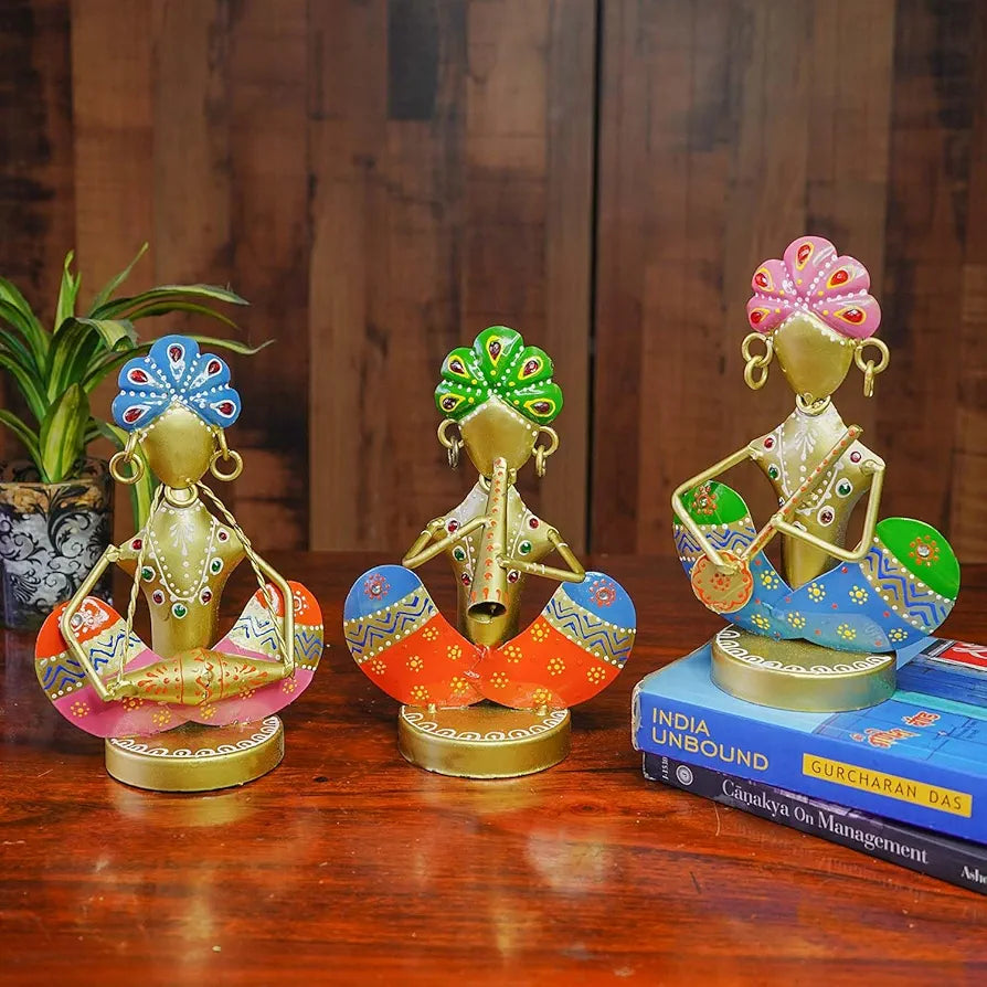 Ekhasa Nostrae Metal Show Pieces Gold Rajasthani Musicians 2