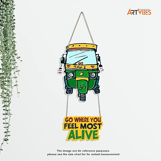 Artvibes Auto Printed Wooden Wall Hanging With Quotes for Home Decor | Modern Decoration | Artworks Wall Hangings