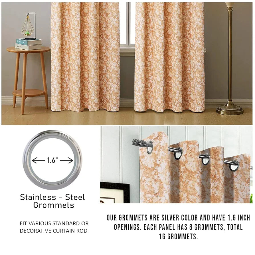 Cloth Fusion Velvet Grommet Door Opaque Curtain 7 Feet Set Of 2 248 OFF White Colour