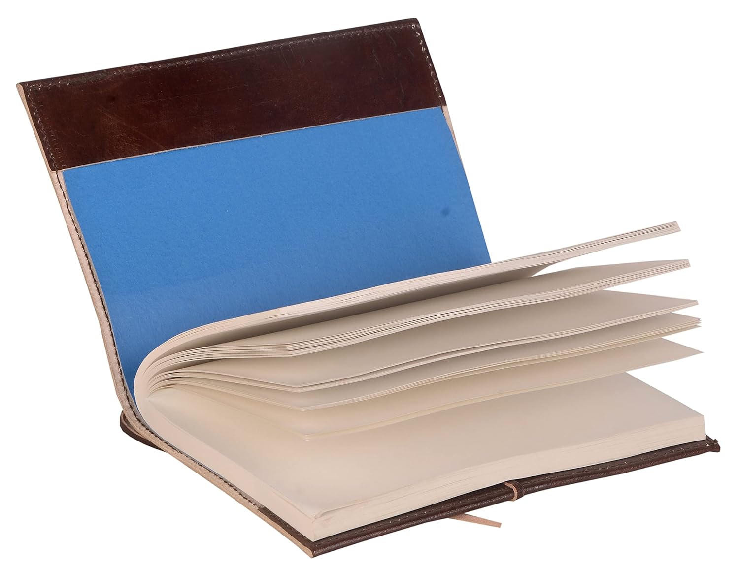 CraftShades – Refillable Leather Diary – Feather with Birds, Leaf of Tree Embossed with Quote 125 GSM Plain 200 Papers Notepad for Men and Women – Size 6 x 8.5 Inch (Leaf Embossed)