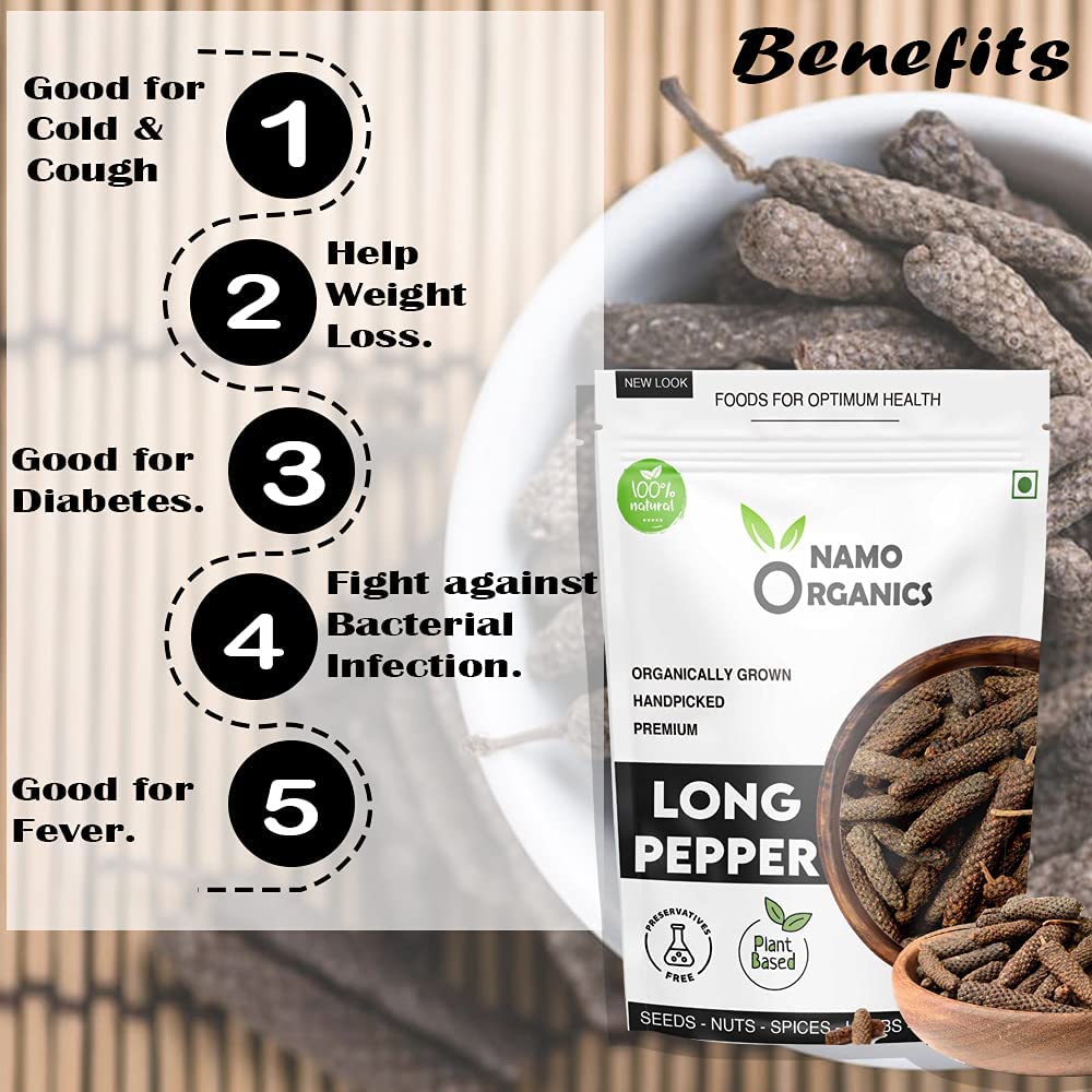 Namo Organics Whole Long Pepper