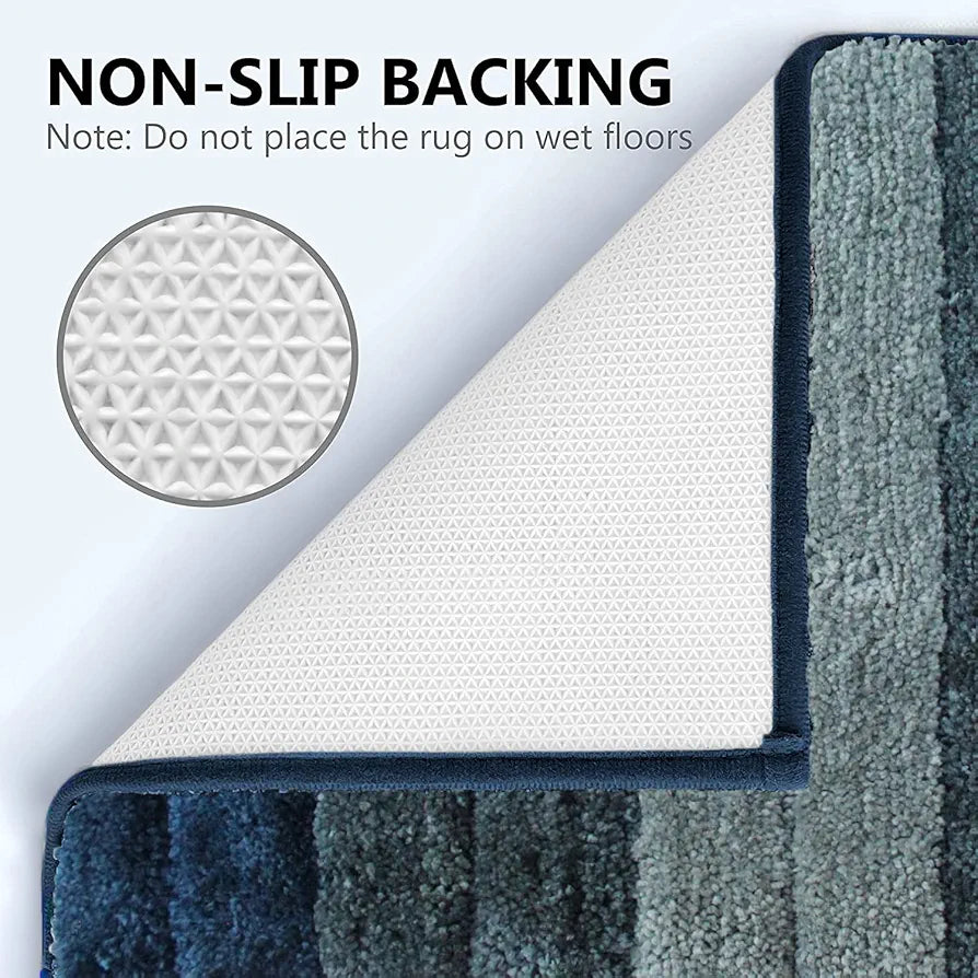 Luxe Home International Microfiber Luxe Home Bath Mat Super Soft Anti Skid Luxury Mats 40 X 60 Cm Colour Hunter Green (Pack of 2)