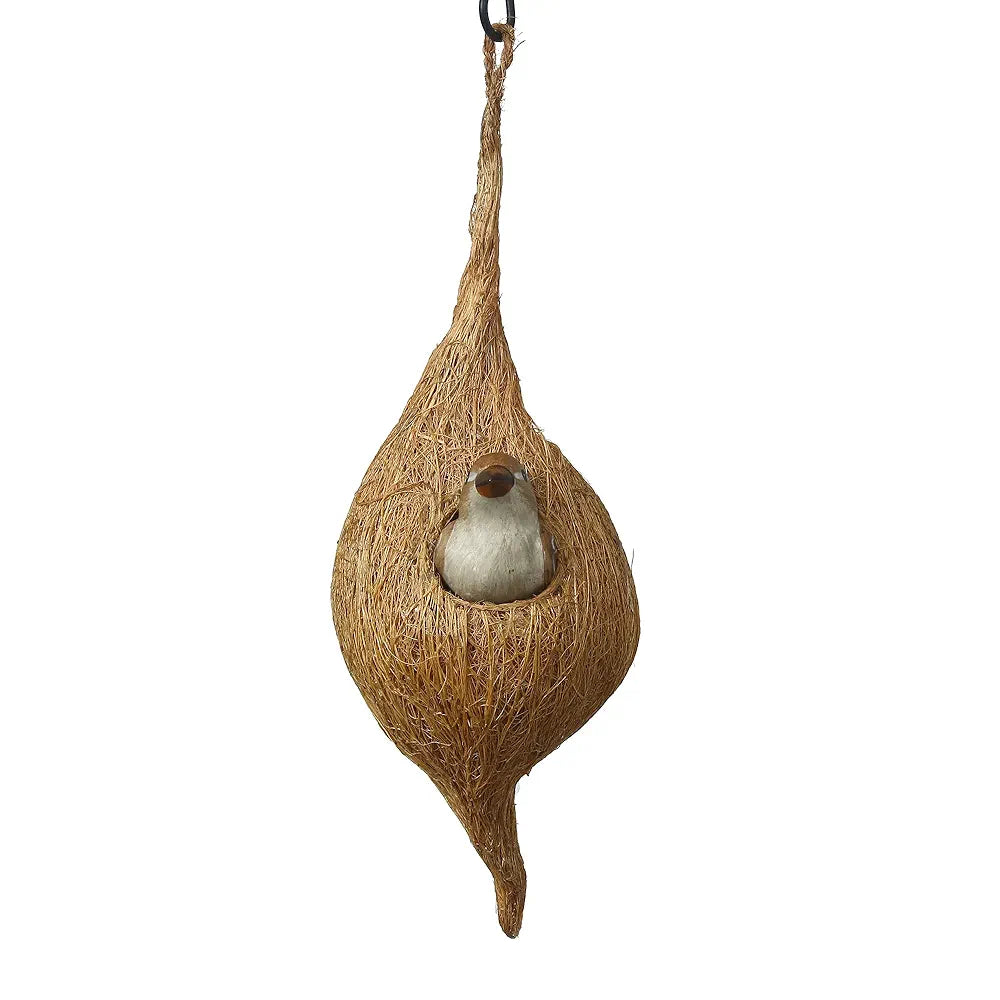 Webelkart Webel-kat Designer Balcony Cage and Garden Premium Hanging Coir Bird Nest for Small Birds