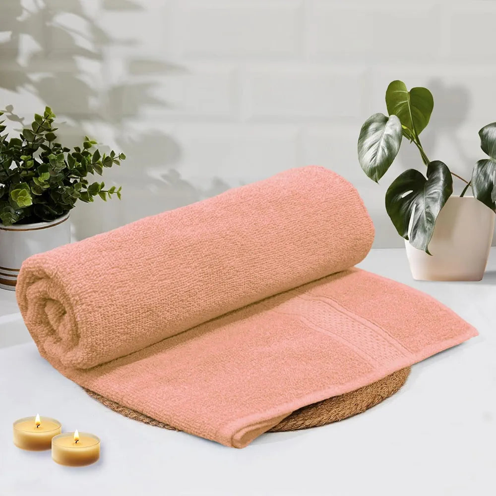 Luxe Home Cotton Bath Towel 450 GSM Quick Dry Large Size Bathroom Towels Colour Rust