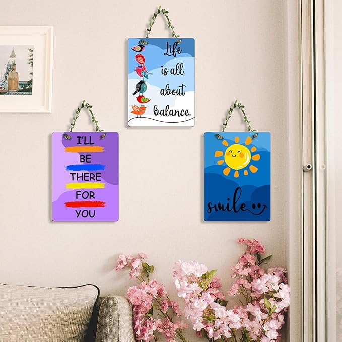 Sehaz Artworks Wooden Wall Hanging Decor Positve Vibe Home Decor Housewarming