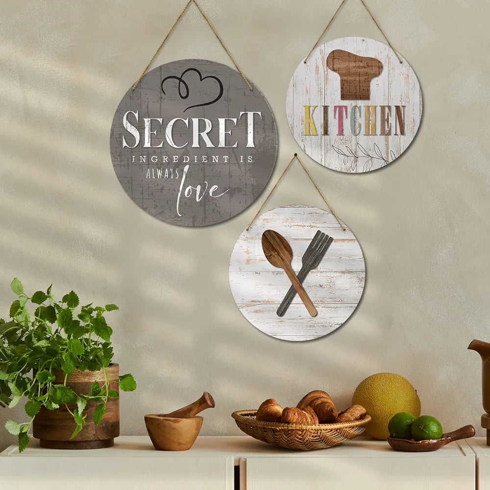 Kotart Wooden Wall Hanging Home Decor Items Secret Ingredients