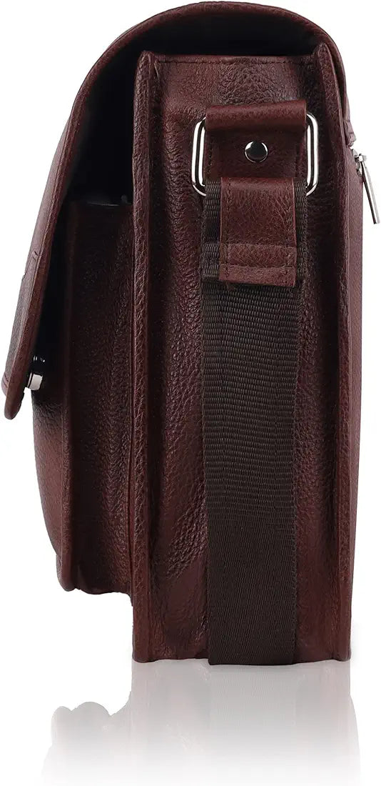 WildHorn Urban Edge100% Leather Laptop Messenger Maroon Men's Bag 