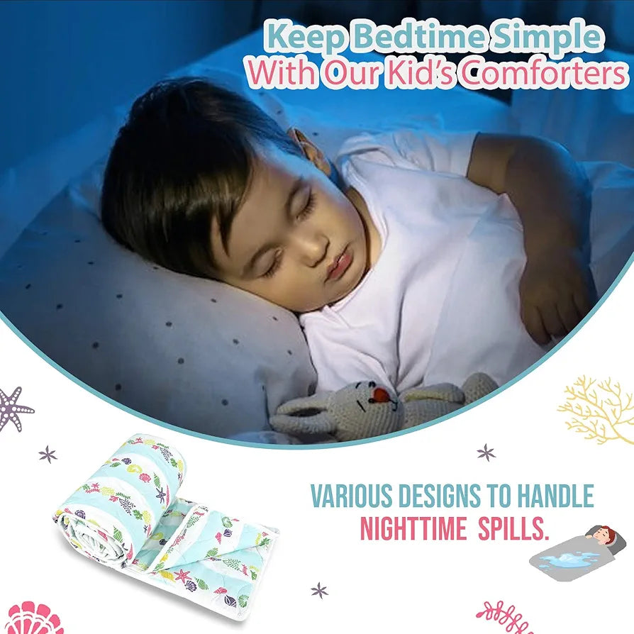 Divine Casa 120 GSM Cotton Single Kids Comforter Soft & Lightweight All-Season Blanket Colour Cosmic Sky