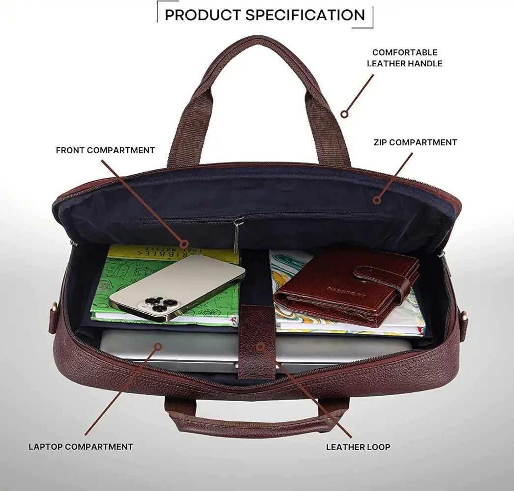 WildHorn Leather Laptop Messenger Bag for Men