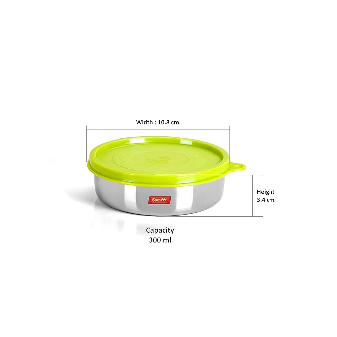 Sumeet Stainless Steel Airtight & Leak Proof Food Storage Containers Set of 3  Pieces