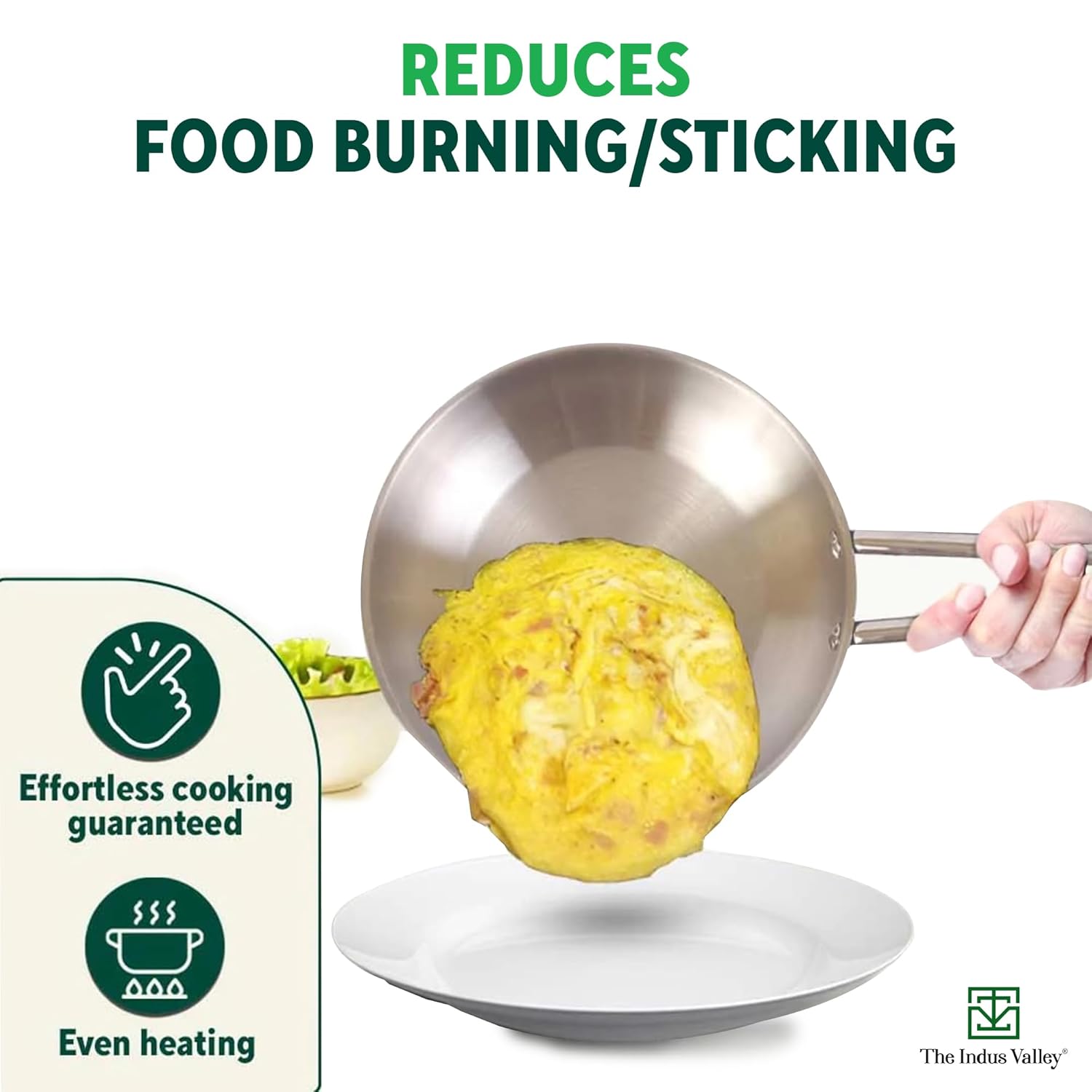 The Indus Valley Coloured Stainless Steel Fry Pan