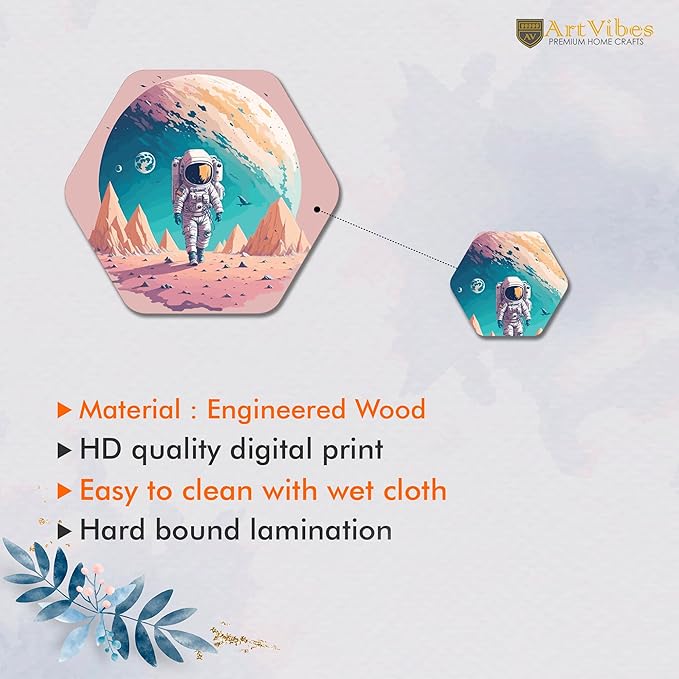 Artvibes Decorative Wooden Wall Hanging Decoration for Home | Quotes Decor Item | Pack of 13 Pieces