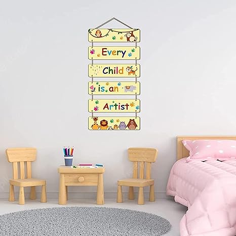 Angel Infinite Animal Design Decorative Wall Hanging Wooden Art Decoration Item For Kids Room