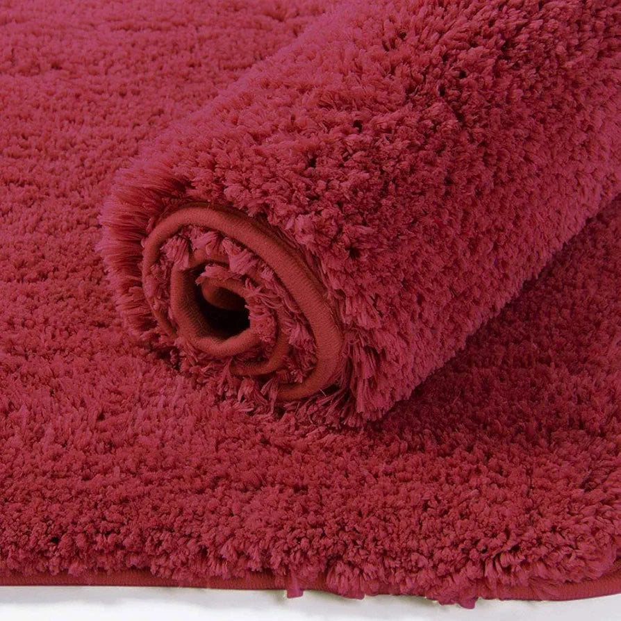 Luxe Home International Rectangular Bathmat 2500 Gsm Microfiber Anti Skid Slip Colour Maroon