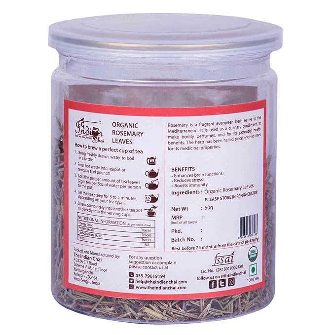The Indian Chai – Rosemary Dry Leaves - 50 gms