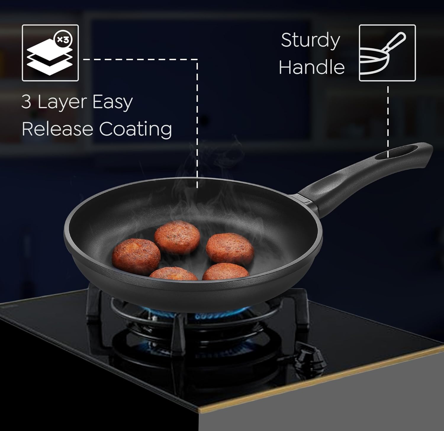 Prestige Omega Die-Cast Plus Aluminium Non-Stick Fry Pan 24 cm