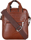 Stylish Pu Leather Men Sling Bag Messenger Cross Body Slim Bag Travel Work Office Business One Side Shoulder Bag | Tan