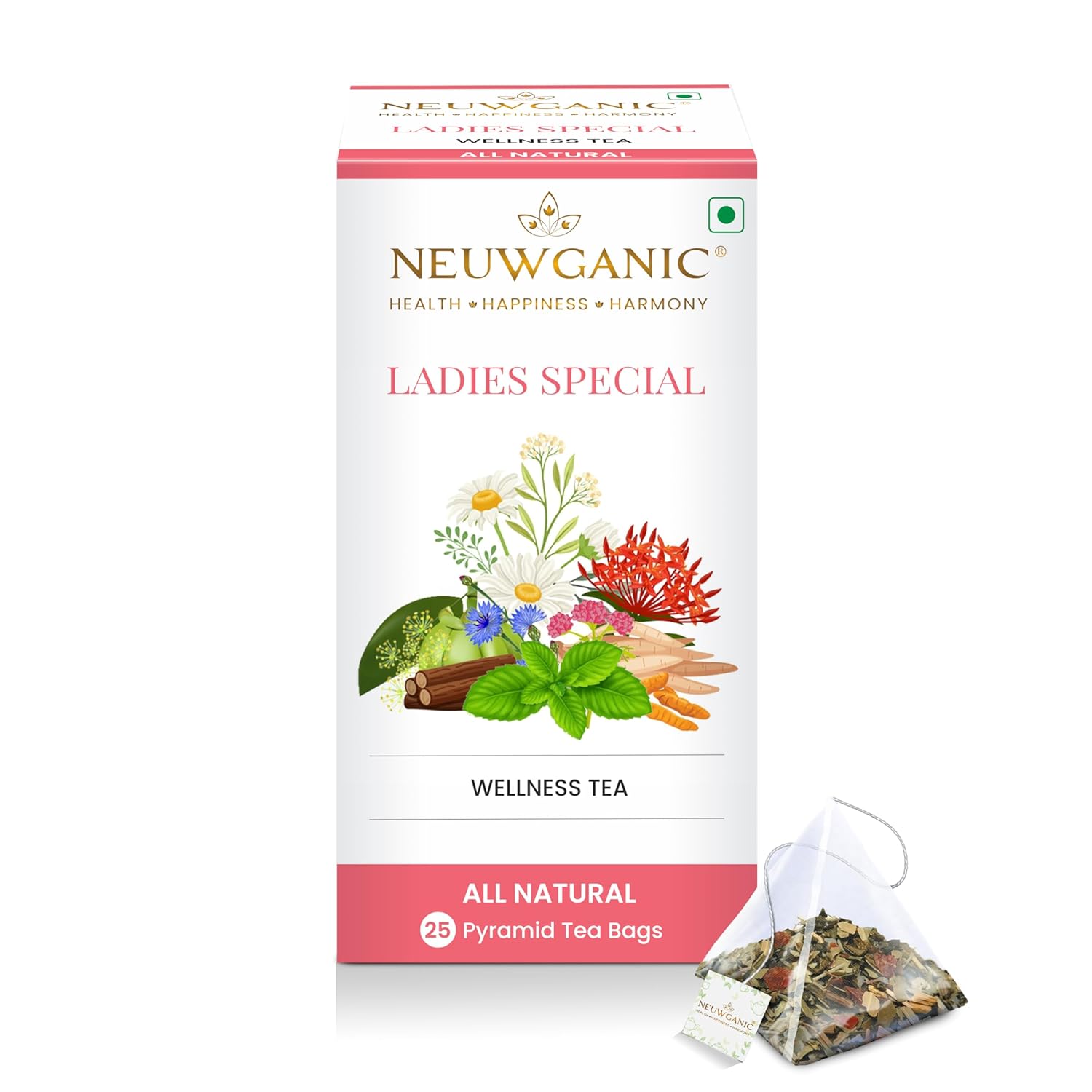 Neuwganic - Ladies Special Wellness Tea Bags - 25 Pyramid Tea Bags