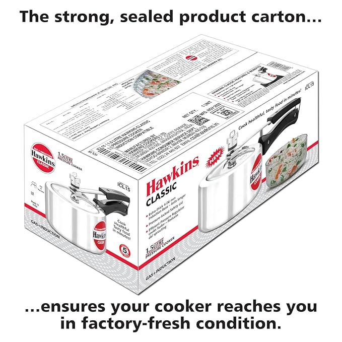 Hawkins 2 Litre Classic Pressure Cooker Tall Design Induction Inner Lid Cooker