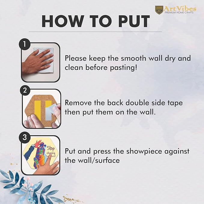 Artvibes Decorative Wooden Wall Hanging Decoration for Home | Quotes Decor Item | Pack of 13 Pieces