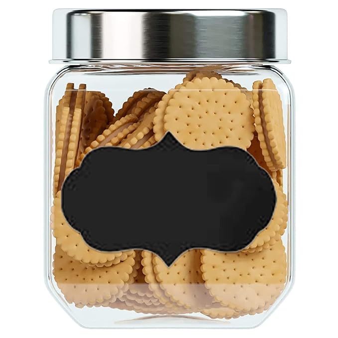 Femora Kitchen Storage Jars Transperent Glass With Steel Lid Air Tight Jar | 850 Ml | 1150 Ml | 2000 Ml | Pack of 3