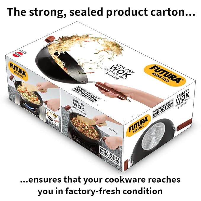 Hawkins Futura Stir-Fry WOK 3 litre with Induction Base without lid