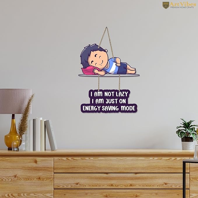 Artvibes Funny Quotes Wooden Wall Hanging With Quote for Home Decor | Artworks Wall Hangings