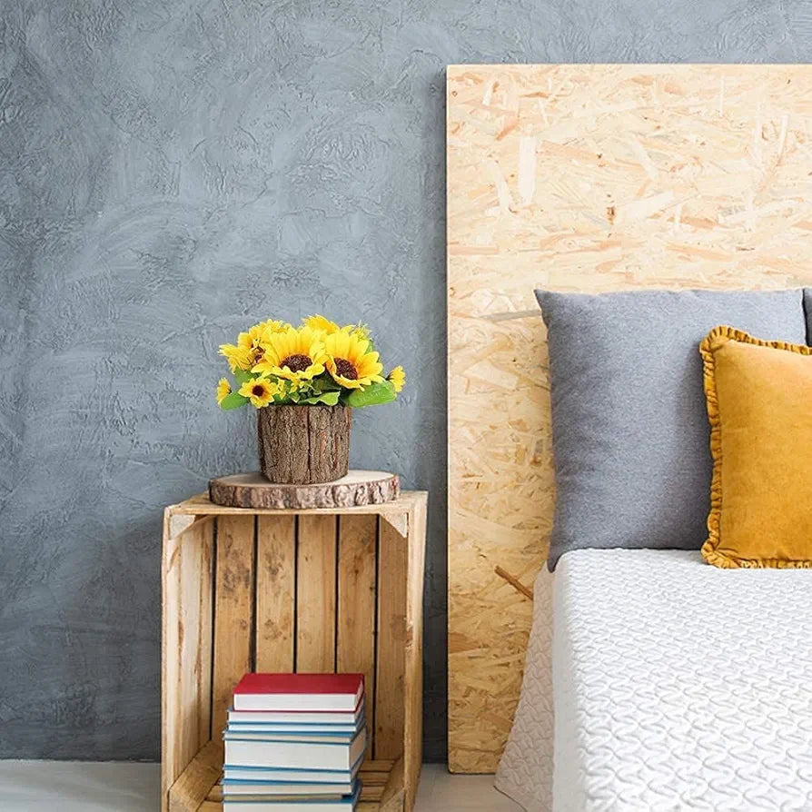 Artificial Sunflowers Fake Potted Plants Artificial Plants Indoors in Pots Yellow