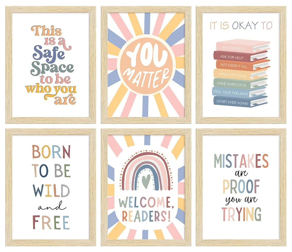 ArtX Paper Motivational -01 Quotes Wall Paintings Animals Set Of 6