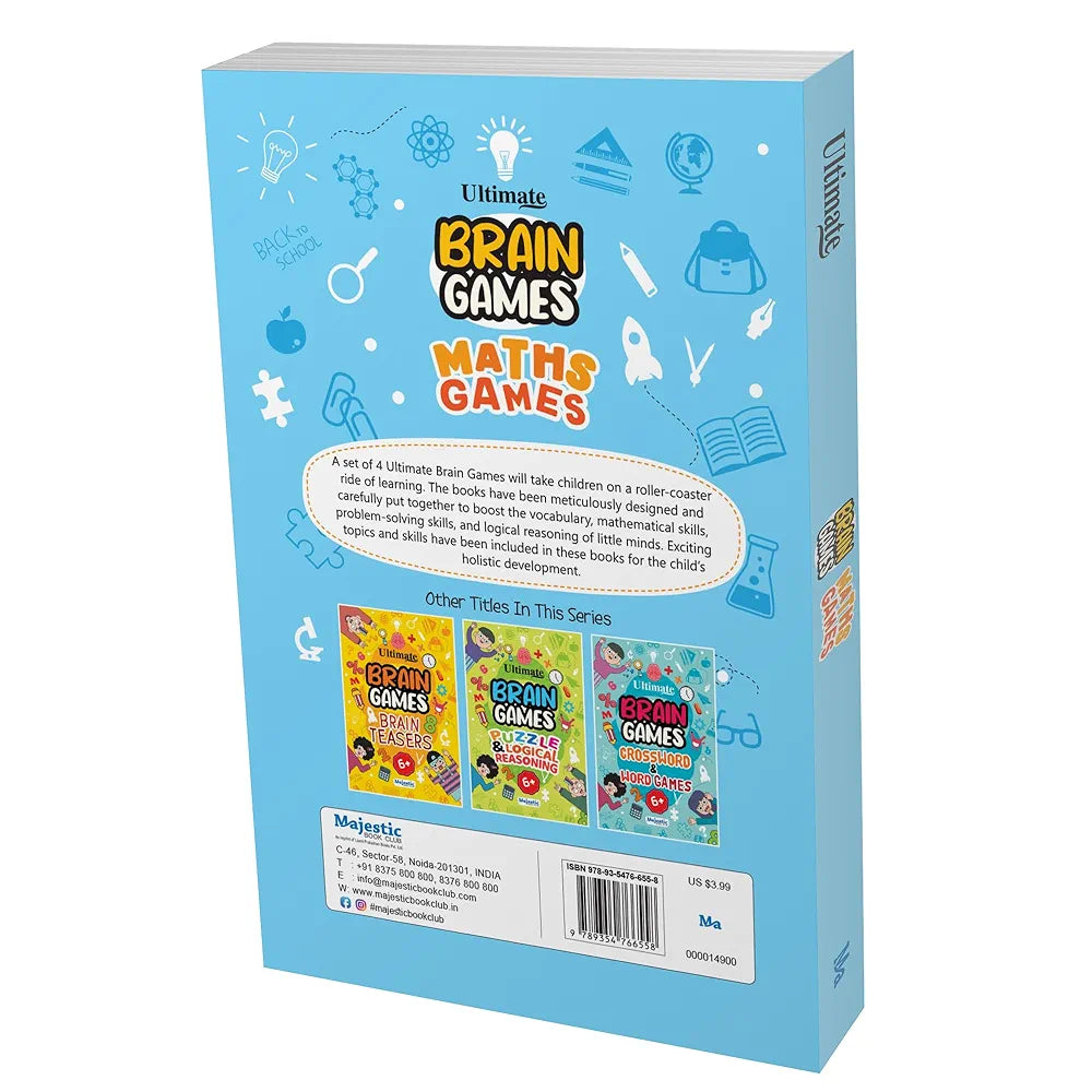 Maths Games for Kids  - Ultimate Brain Games: 120+ Fun Maths Puzzles and Activities to Enhance Numerical Skills - | The Book Tree Books