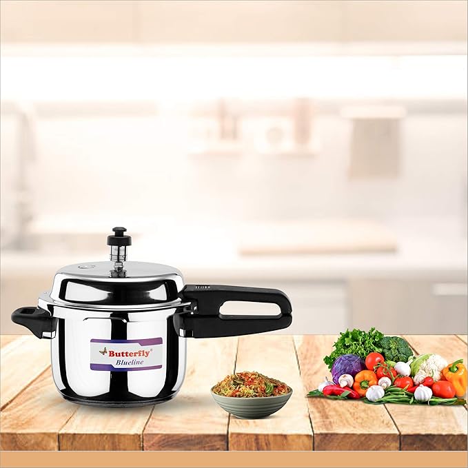 Butterfly Blue Line Stainless Steel Outer Lid Pressure Cooker