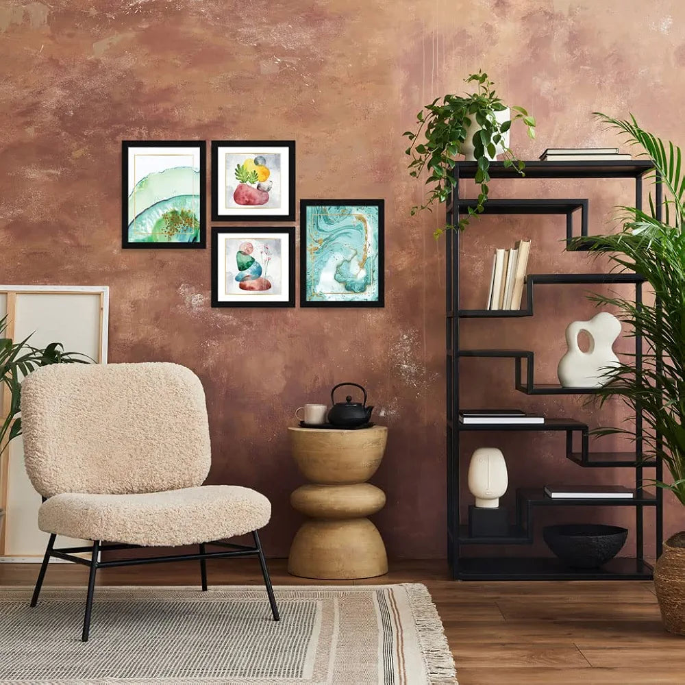 ArtX Paper Abstract Fairytale Big Wall Art Frame Painting Set of 4